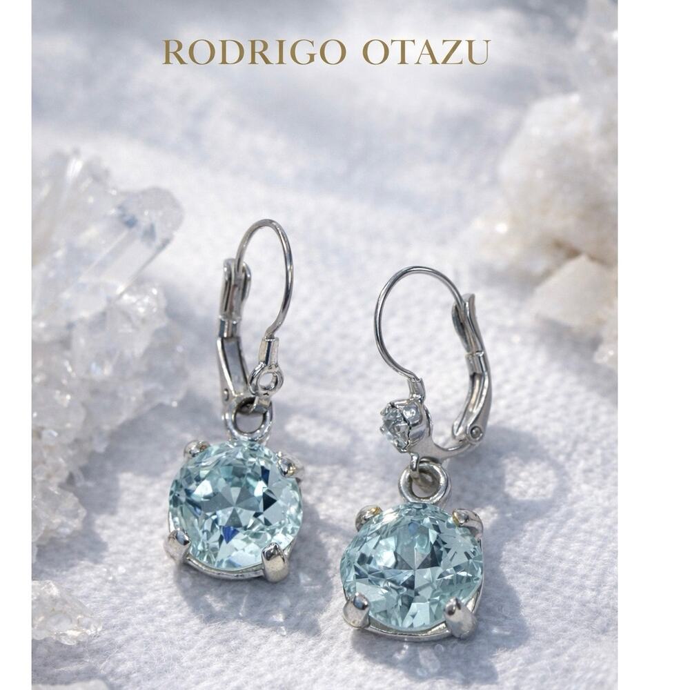 Rodrigo Otazu Gorgeous Blue Sterling Silver Earrings